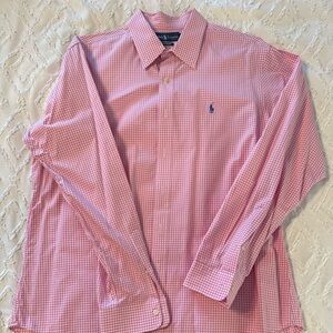 Polo Ralph Lauren XL pink gingham check long sleeve button down
